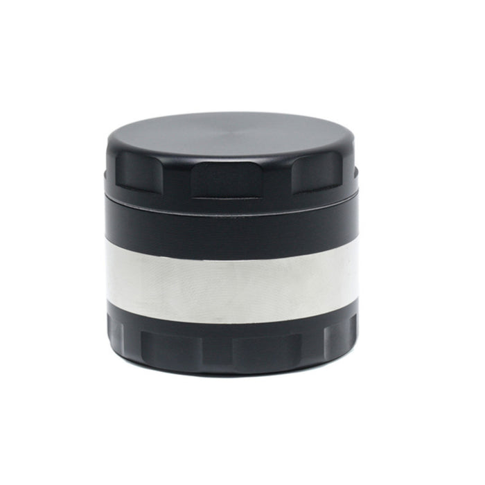 60MM 4 Piece Zinc Alloy Large Chamfer Wifi Signal Tooth Color Matching Herb Grinder-Silver