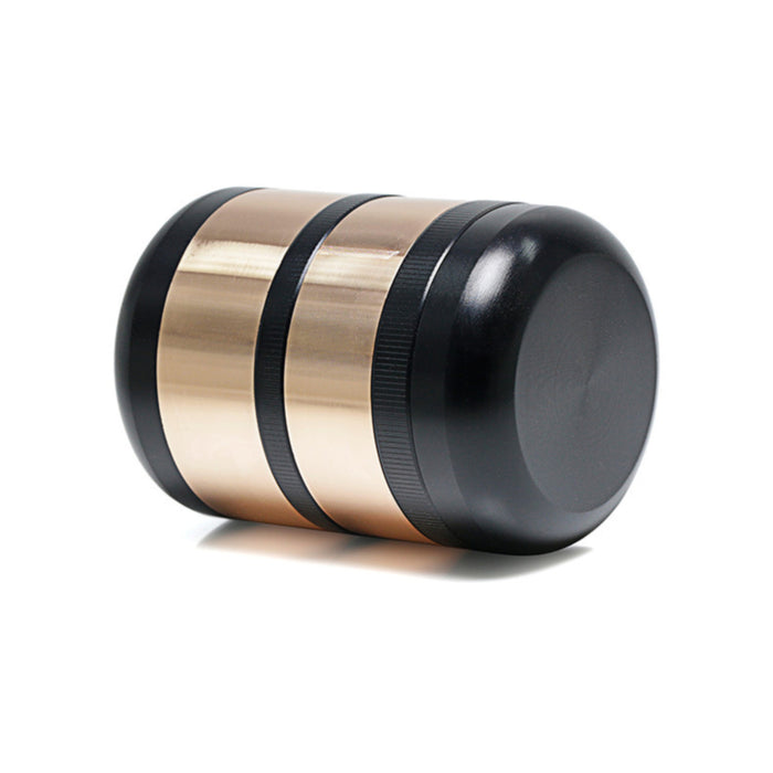 60MM 6-Layer Zinc Alloy Thermos Cup Shape Color Matching Herb Grinder-Black-Gold