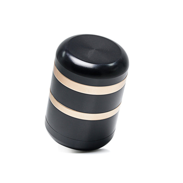 60MM 6-Layer Zinc Alloy Thermos Cup Shape Color Matching Herb Grinder-Black