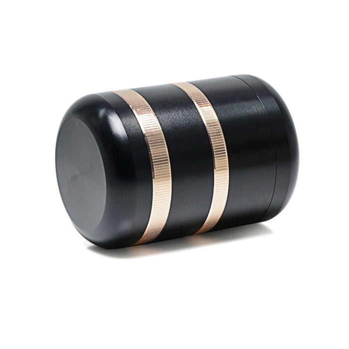 60MM 6-Layer Zinc Alloy Thermos Cup Shape Color Matching Herb Grinder-Black