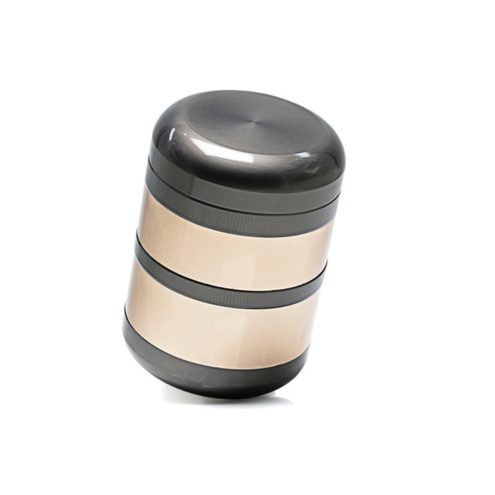 60MM 6-Layer Zinc Alloy Thermos Cup Shape Color Matching Herb Grinder-Gun-Gold