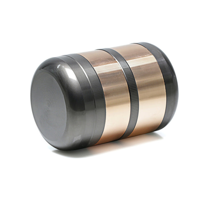 60MM 6-Layer Zinc Alloy Thermos Cup Shape Color Matching Herb Grinder-Gun-Gold