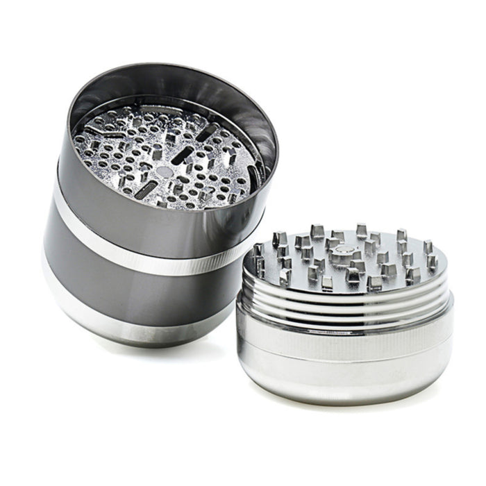 60MM 6-Layer Zinc Alloy Thermos Cup Shape Color Matching Herb Grinder-Gun-Silver