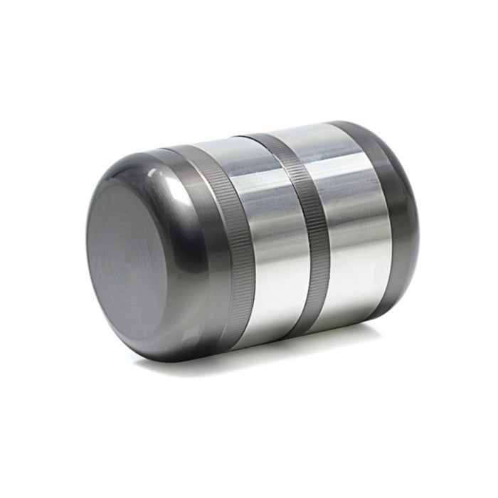 60MM 6-Layer Zinc Alloy Thermos Cup Shape Color Matching Herb Grinder-Silver