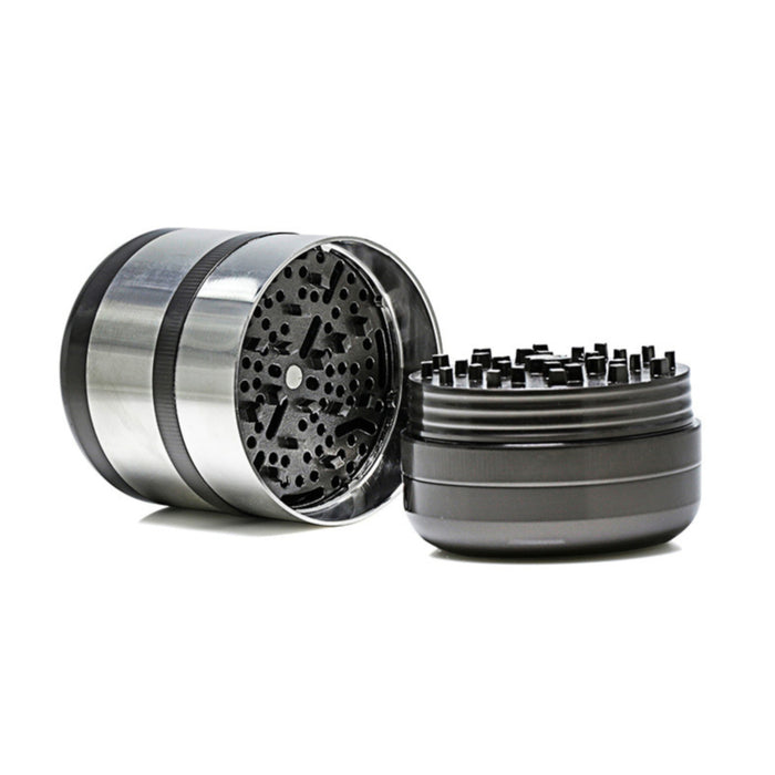 60MM 6-Layer Zinc Alloy Thermos Cup Shape Color Matching Herb Grinder-Silver