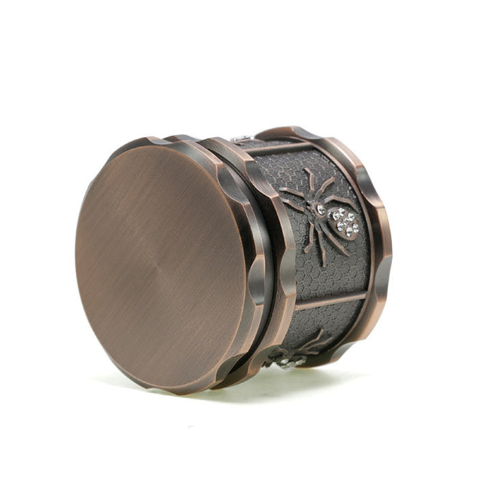 60MM Four-layer Zinc Alloy Diamond Animal Smoke Grinder-Ancient Copper