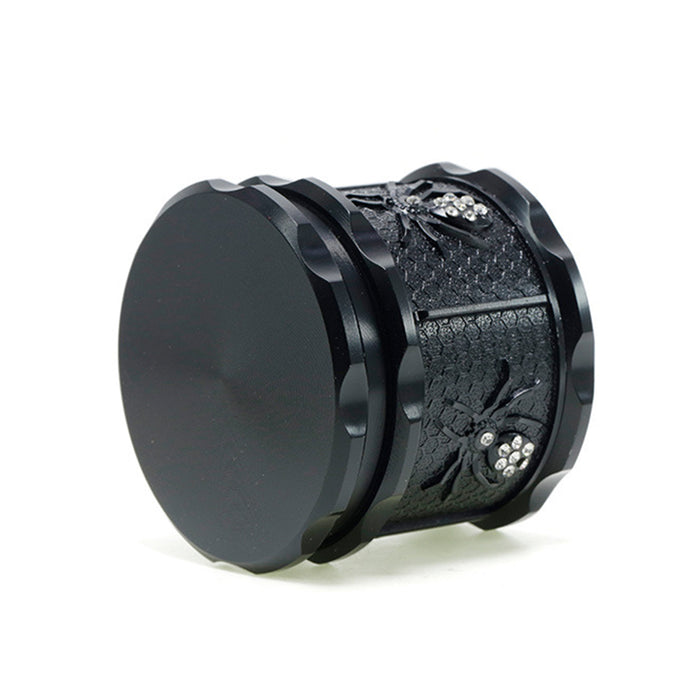 60MM Four-layer Zinc Alloy Diamond Animal Smoke Grinder-Black