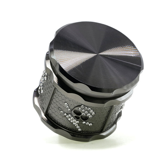 60MM Four-layer Zinc Alloy Diamond Animal Smoke Grinder-Gun Black