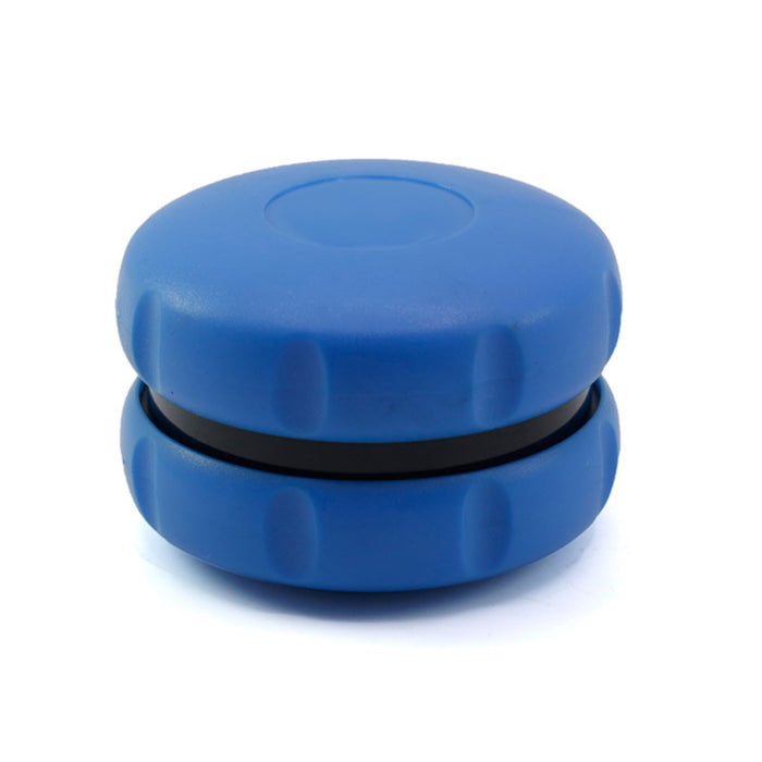 60MM Plastic 2-Layer Hamburger Chamfered Herb Grinder-Blue