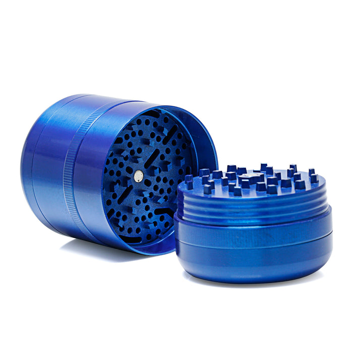 60MM Zinc Alloy 6-Layer Thermos Cup Shape Weed Grinder-Blue