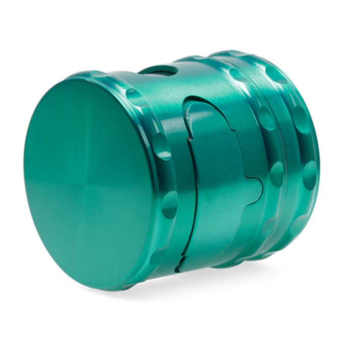 60MM Zinc Alloy Concave Window With Drawer Herb Grinder-Green