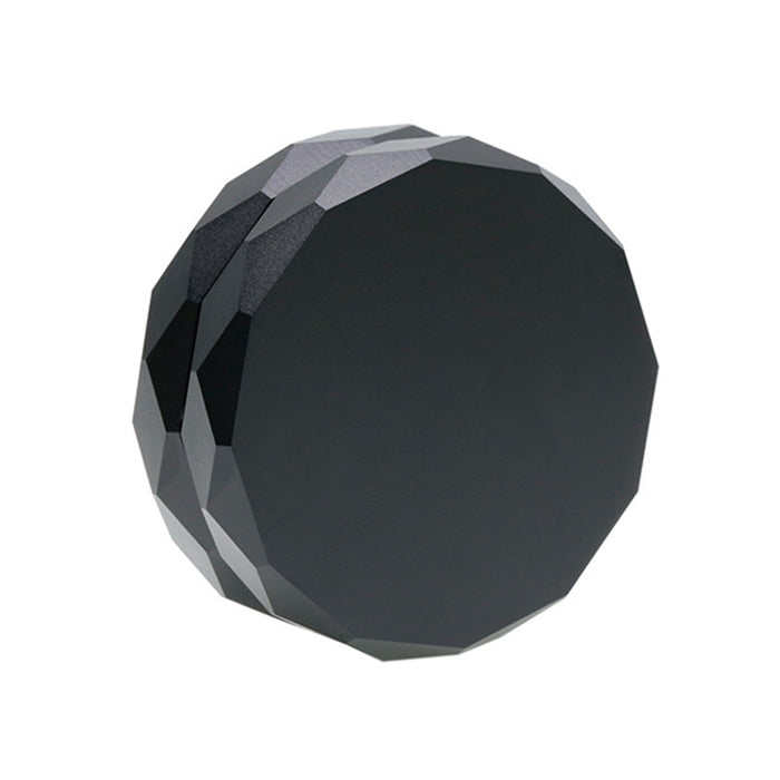 62MM 2 Part Aluminum Alloy Diamond-Shaped Smoke Grinder-Black