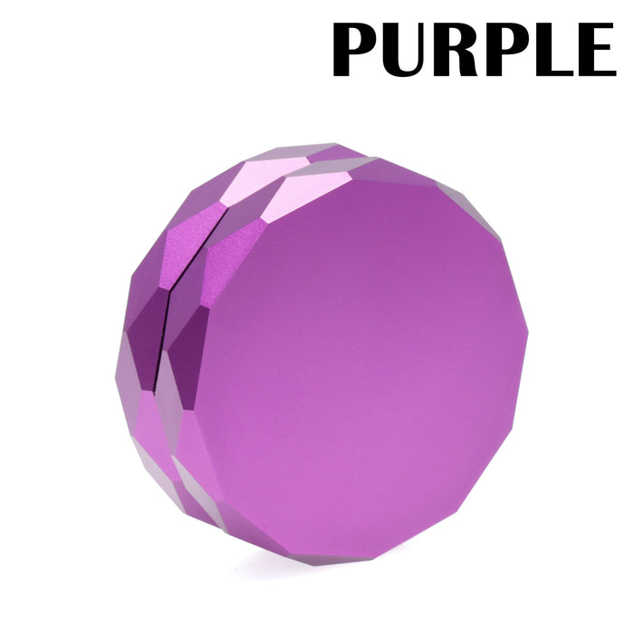 62MM 2 Part Aluminum Alloy Diamond-Shaped Smoke Grinder-Purple