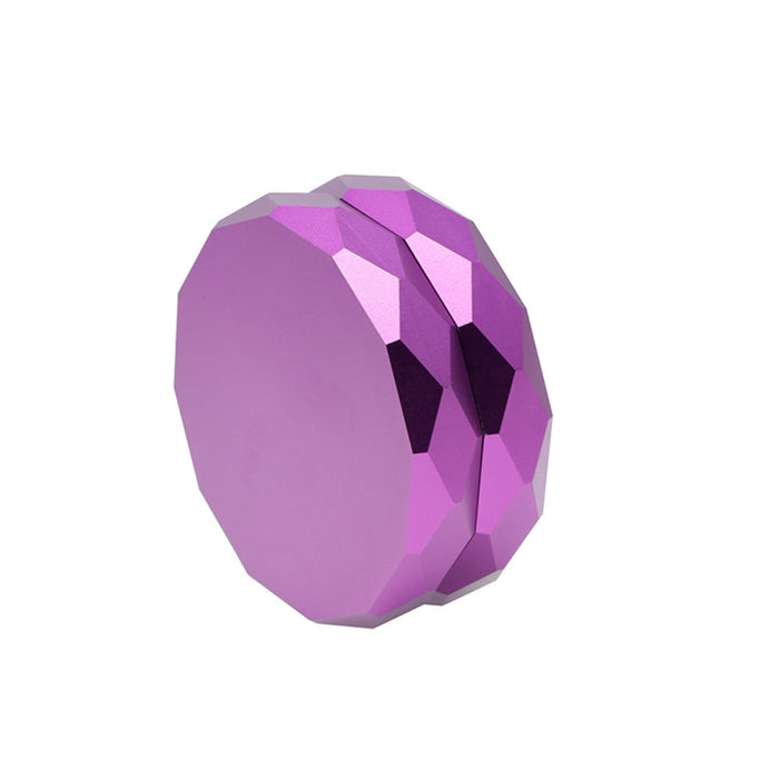 62MM 2 Part Aluminum Alloy Diamond-Shaped Smoke Grinder-Purple