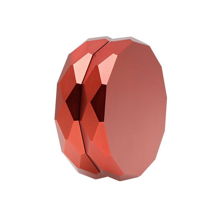 62MM 2 Part Aluminum Alloy Diamond-Shaped Smoke Grinder-Red