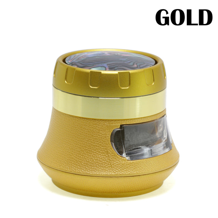 63MM 4-Layer Vase Type Zinc Alloy Drawer Type Large Capacity Smoke Grinder-Gold