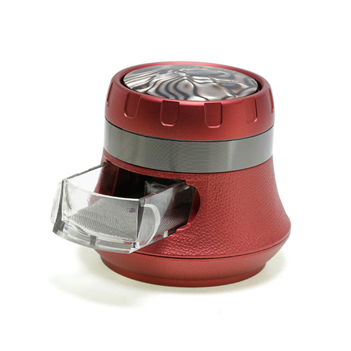 63MM 4-Layer Vase Type Zinc Alloy Drawer Type Large Capacity Smoke Grinder-Red