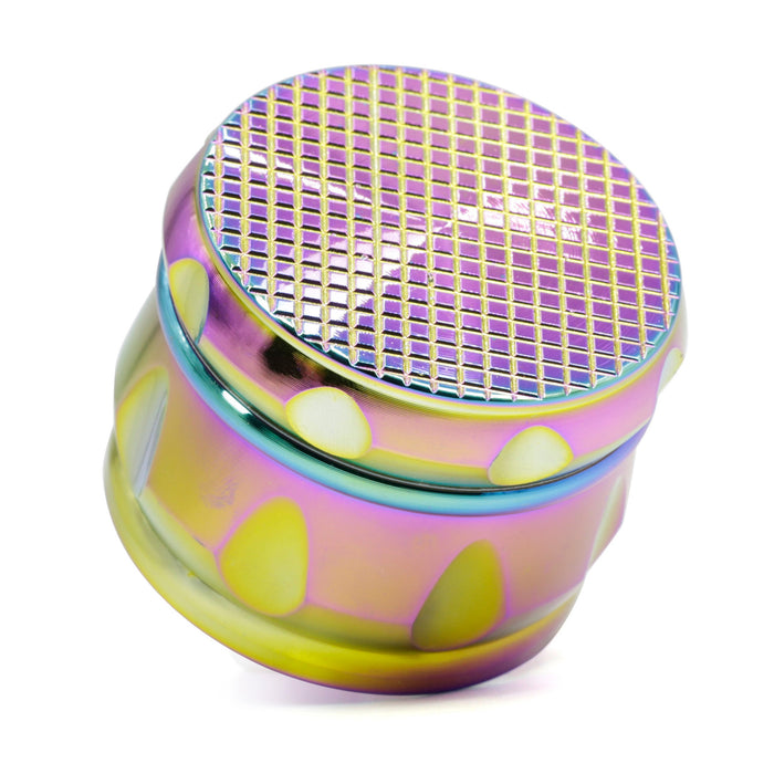 63MM 4-Layer Zinc Alloy Diamond Chamfered Drum Type Herb Grinder