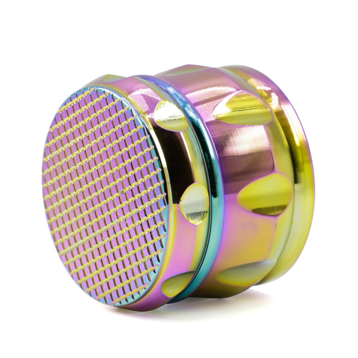 63MM 4-Layer Zinc Alloy Diamond Chamfered Drum Type Herb Grinder