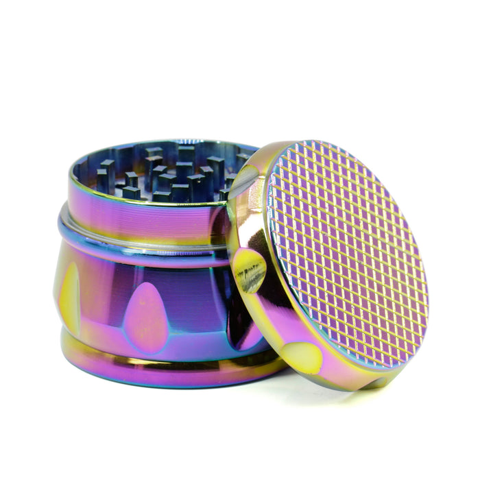 63MM 4-Layer Zinc Alloy Diamond Chamfered Drum Type Herb Grinder