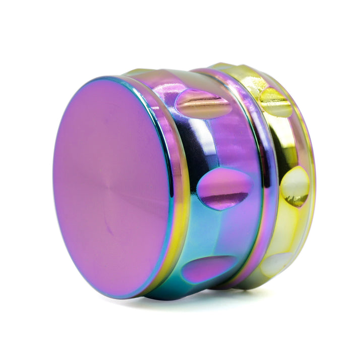 63MM 4-Layer Zinc Alloy Diamond Chamfered Drum Type Herb Grinder