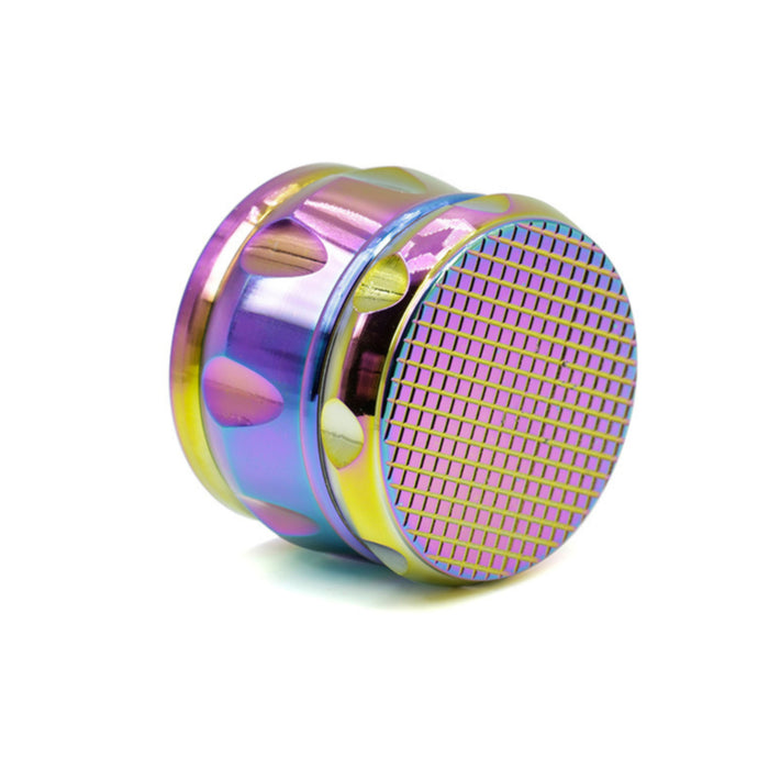 63MM 4-Layer Zinc Alloy Diamond Chamfered Drum Type Herb Grinder