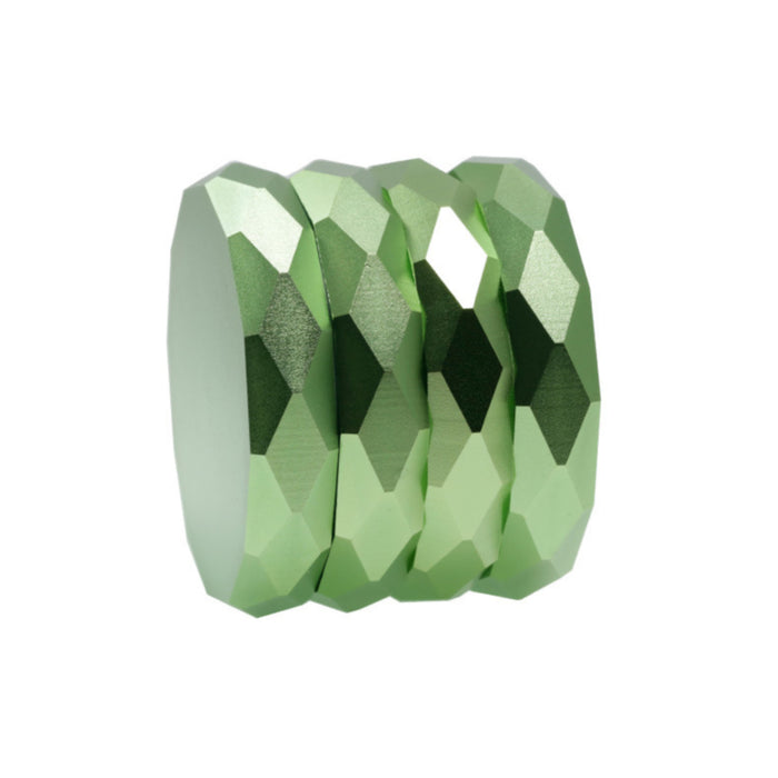 63MM 4 Part Aluminum Alloy Diamond-Shaped Herb Grinder-Green
