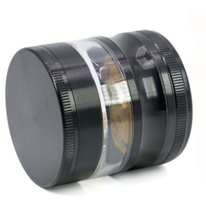 63MM 4 Part Aluminum Alloy Open Skylight Lightning Transparent Grinder-Gold