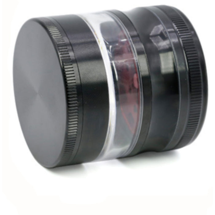 63MM 4 Part Aluminum Alloy Open Skylight Lightning Transparent  Grinder-Red