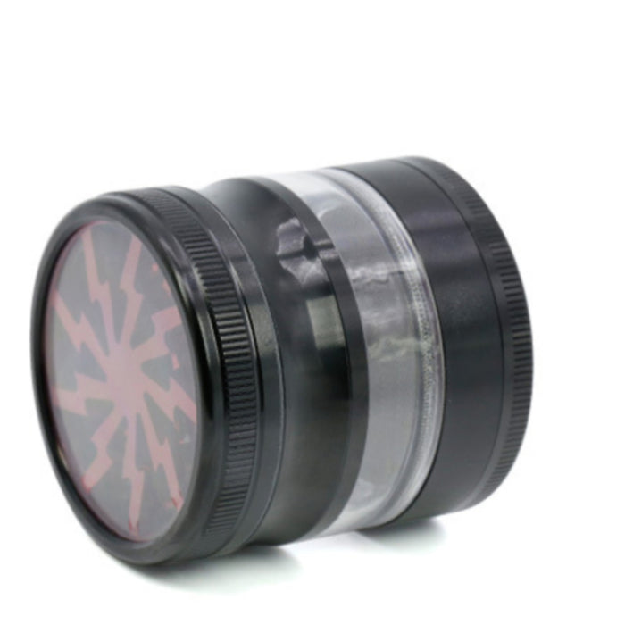 63MM 4 Part Aluminum Alloy Open Skylight Lightning Transparent  Grinder-Red