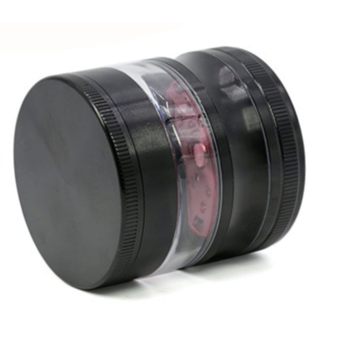 63MM 4 Part Aluminum Alloy Open Skylight Lightning Transparent  Grinder-Red