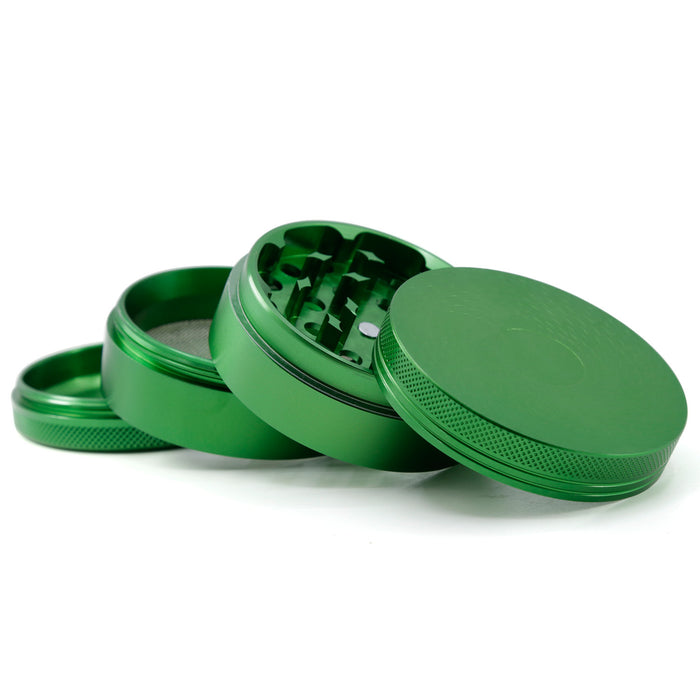 63MM 4 Part Aluminum Alloy Water Corrugated Cover Grinder-Green