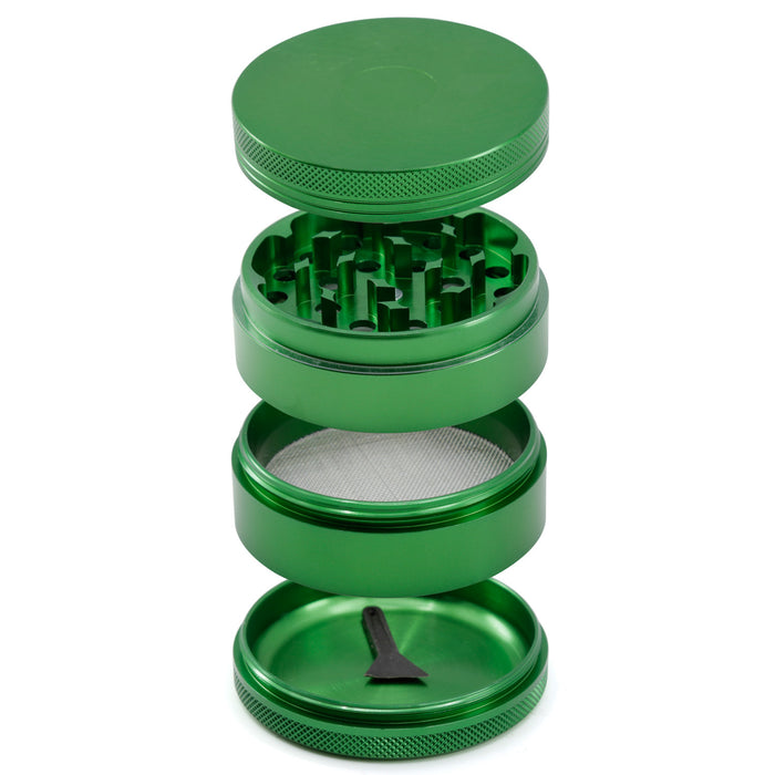 63MM 4 Part Aluminum Alloy Water Corrugated Cover Grinder-Green