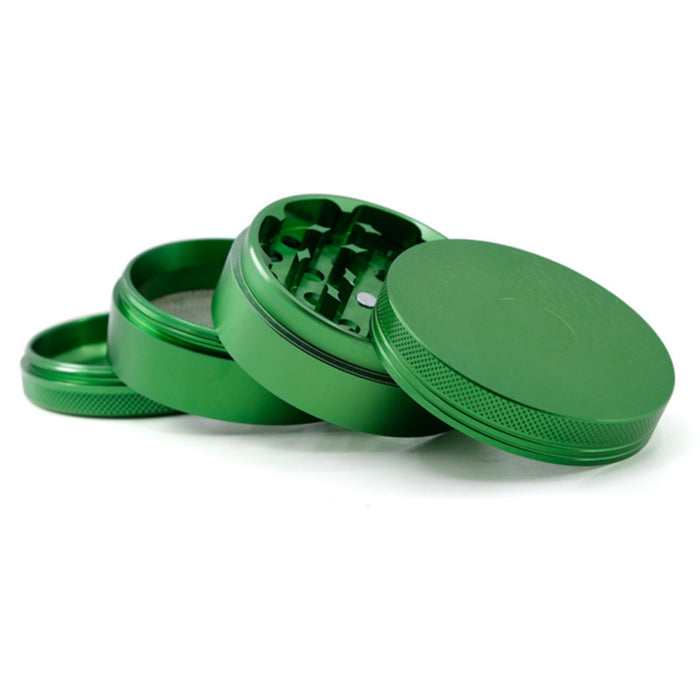 63MM 4 Part Aluminum Alloy Water Corrugated Cover Grinder-Green