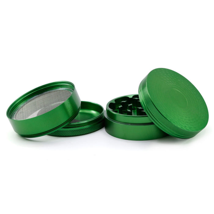 63MM 4 Part Aluminum Alloy Water Corrugated Cover Grinder-Green