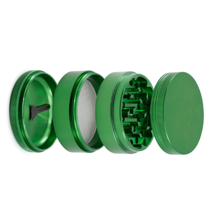 63MM 4 Part Aluminum Alloy Water Corrugated Cover Grinder-Green