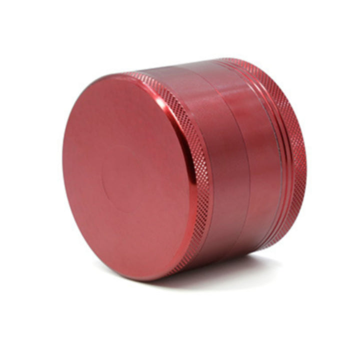 63MM 4 Part Aluminum Alloy Water Corrugated Cover Weed Grinder-Red