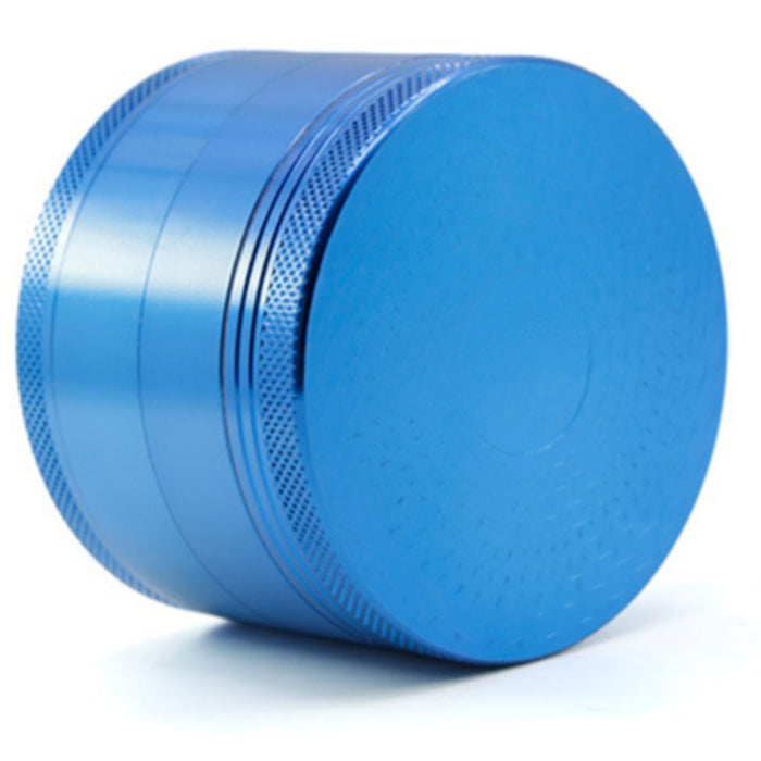 63MM 4 Part Aluminum Alloy Water Corrugated Cover Weed Grinder-Sky-Blue