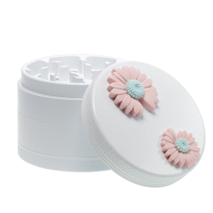 63MM 4 Part Environmental Protection Ceramic Coating Small Daisy Smoke Grinder