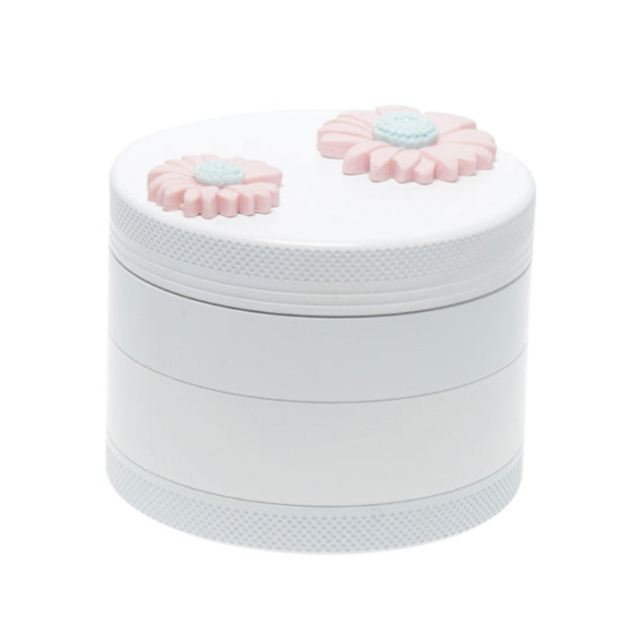 63MM 4 Part Environmental Protection Ceramic Coating Small Daisy Smoke Grinder