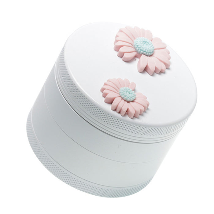 63MM 4 Part Environmental Protection Ceramic Coating Small Daisy Smoke Grinder