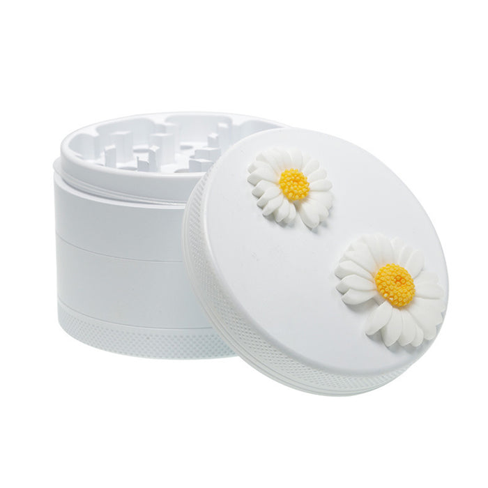 63MM 4 Part Environmental Protection Ceramic Coating Small Daisy Smoke Grinder