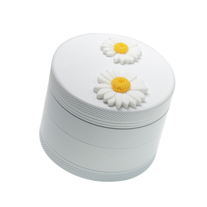 63MM 4 Part Environmental Protection Ceramic Coating Small Daisy Smoke Grinder