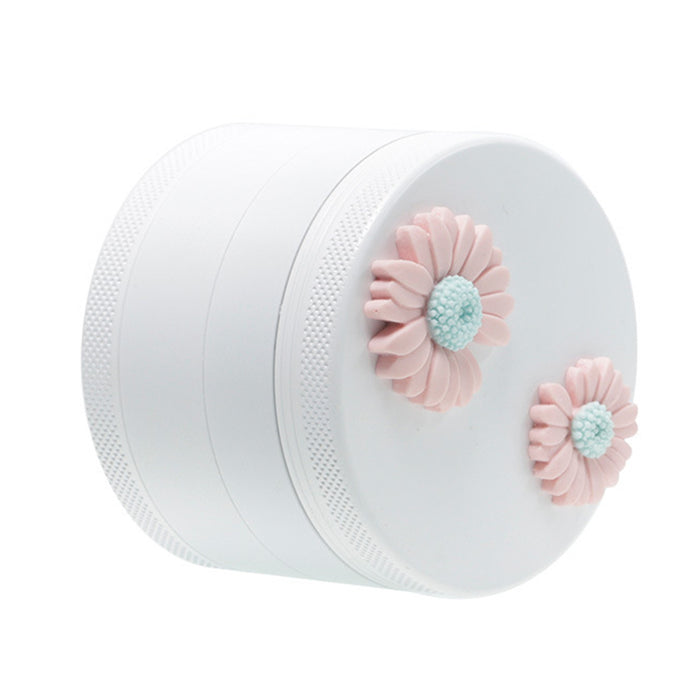 63MM 4 Part Environmental Protection Ceramic Coating Small Daisy Smoke Grinder