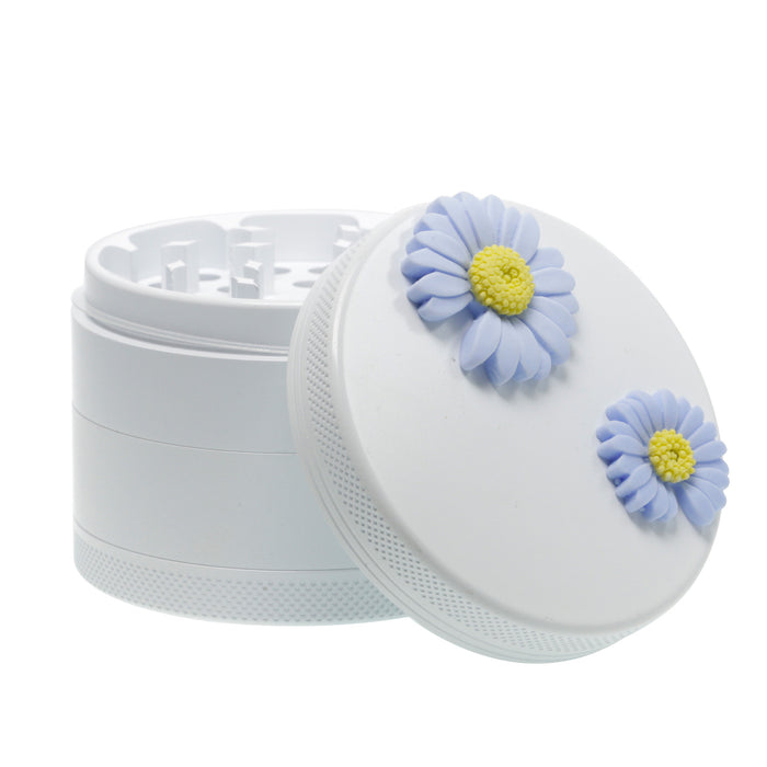 63MM 4 Part Environmental Protection Ceramic Coating Small Daisy Smoke Grinder