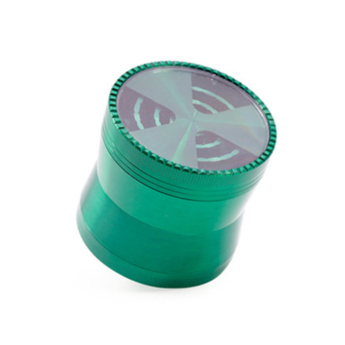 63MM 4 Part Zinc Alloy Three-Leaf Signal Tooth Fine Waist Grinder-Green