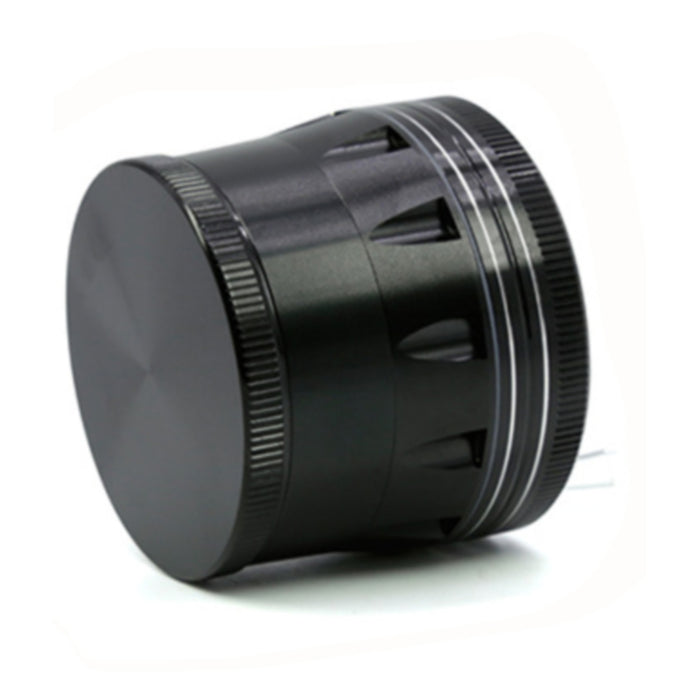 63MM 4 Piece Aluminum Alloy Lightning Rocker Herb Grinder-Black