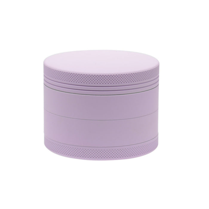 63MM 4 Piece Aluminum Alloy Silver Tooth Rubber Paint Type Smoke Grinder-Purple