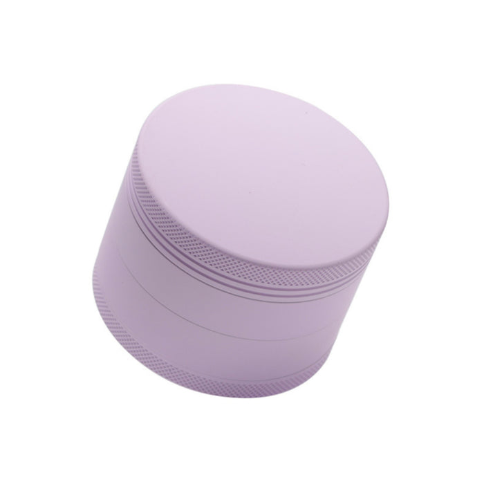 63MM 4 Piece Aluminum Alloy Silver Tooth Rubber Paint Type Smoke Grinder-Purple