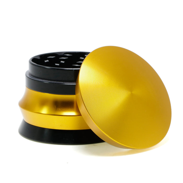 63MM 4 Piece Aluminum Alloy YOYO Ball Shape Grinder-Gold Color